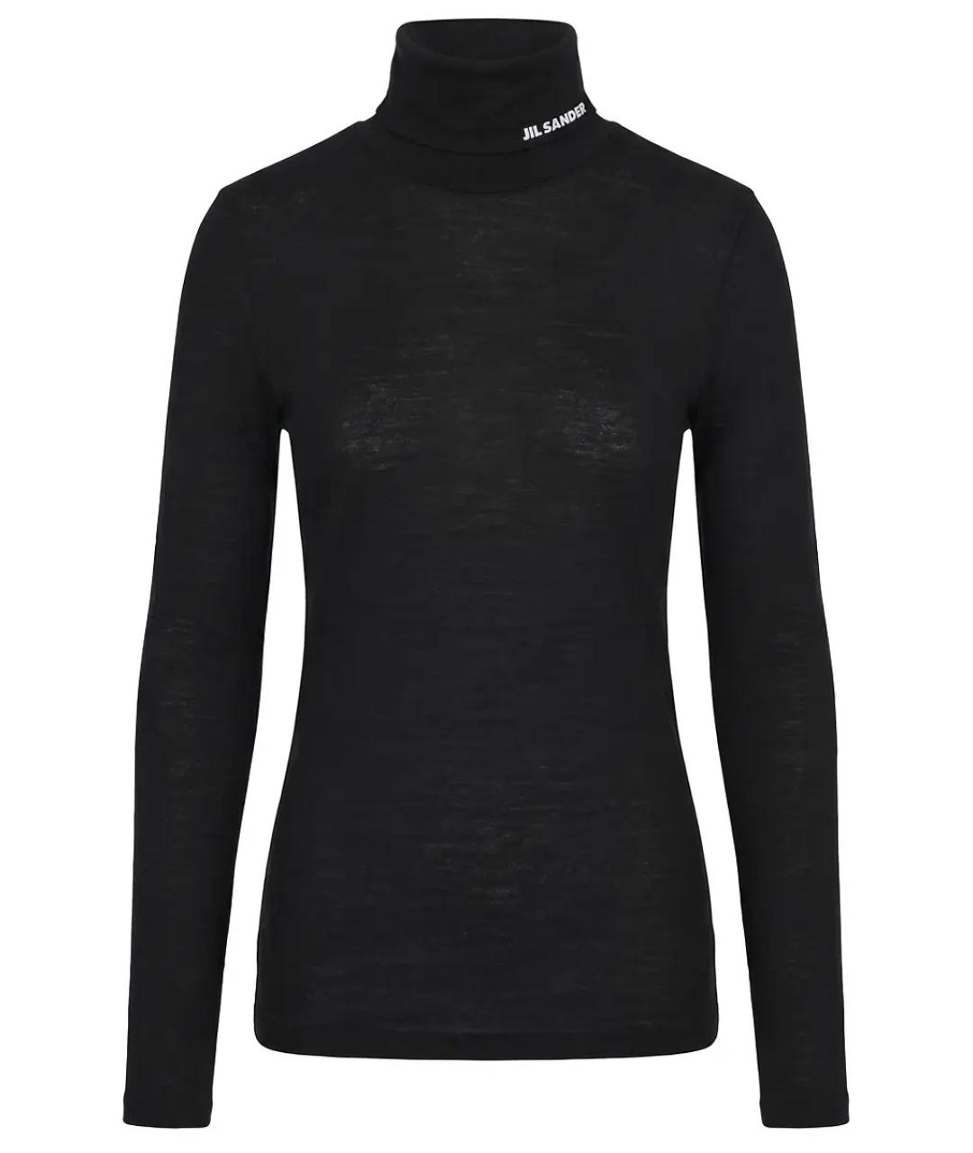 JIL SANDER Черная шерстяная водолазка, фото 1