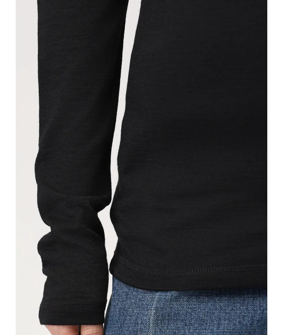 JIL SANDER Черная шерстяная водолазка, фото 5