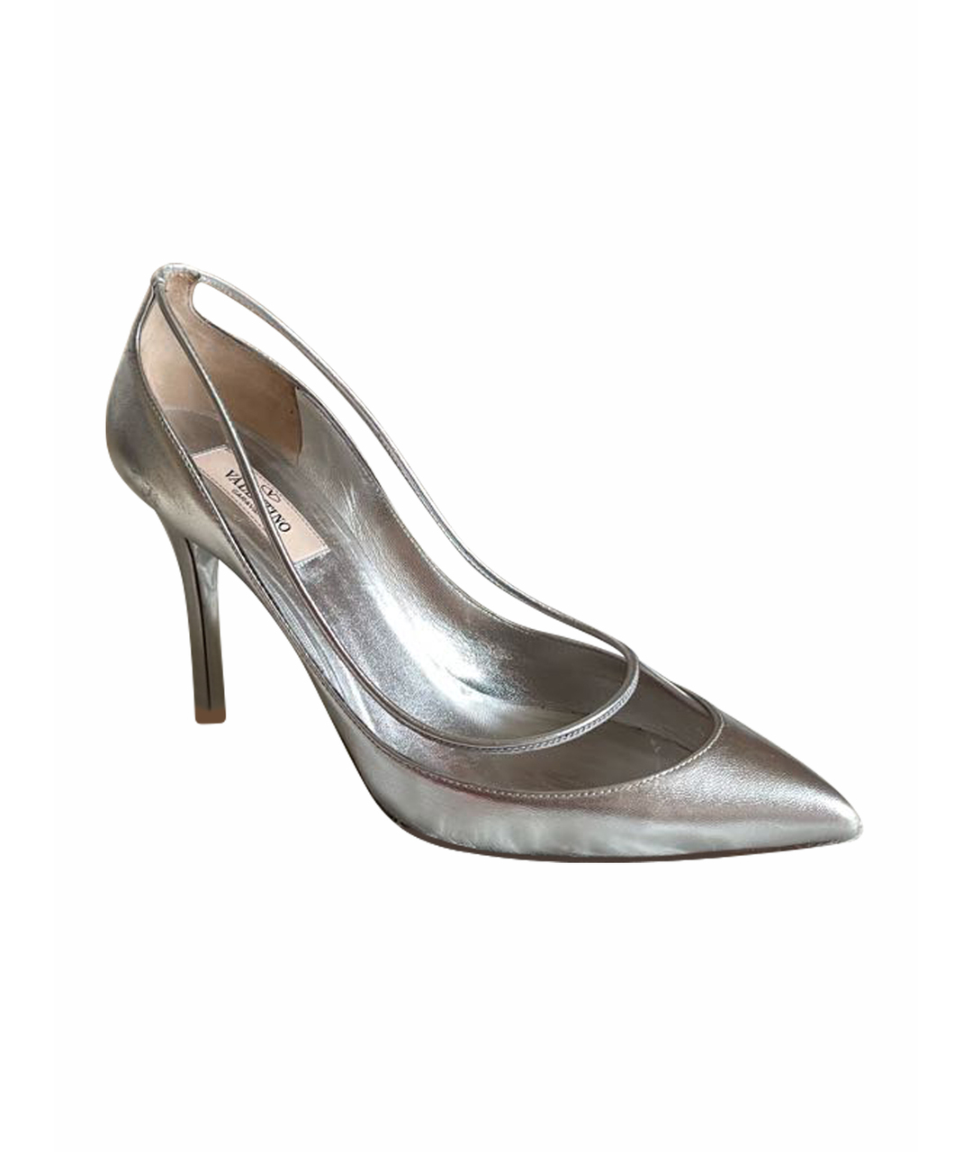 VALENTINO Серебряные туфли из искусственной кожи, фото 1