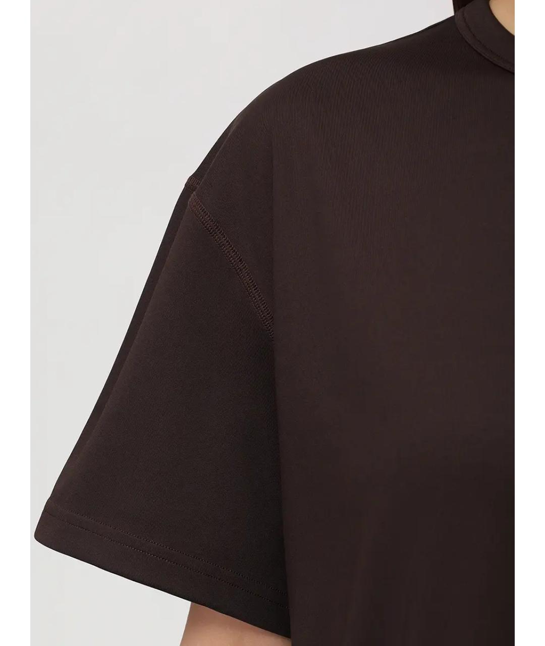JIL SANDER Коричневая футболка, фото 5