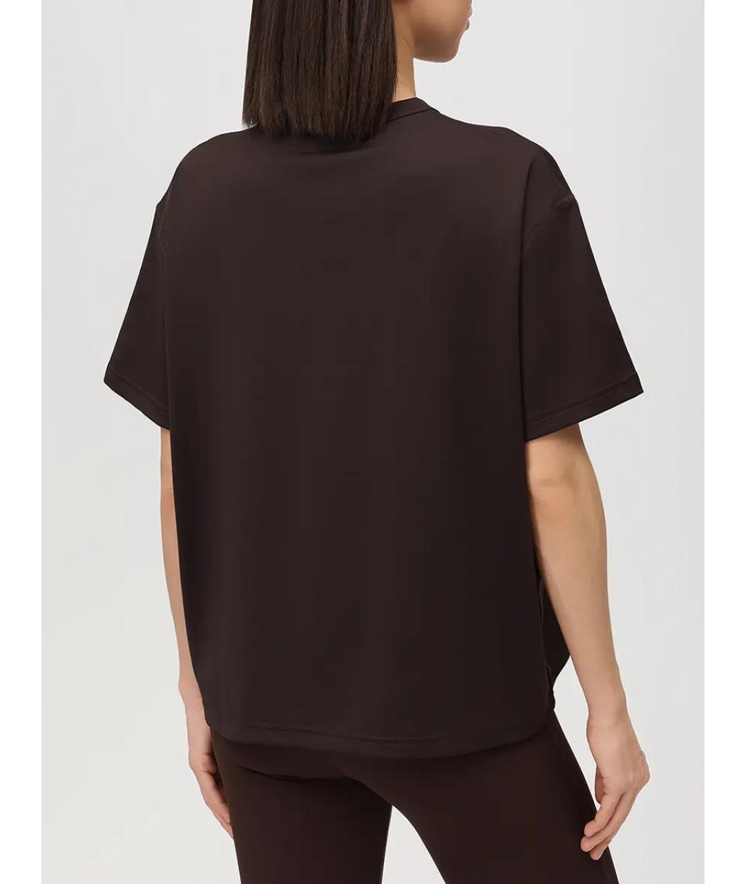 JIL SANDER Коричневая футболка, фото 3