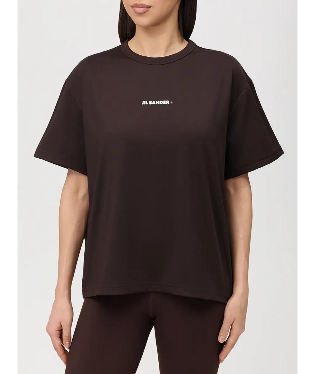 JIL SANDER Коричневая футболка, фото 4