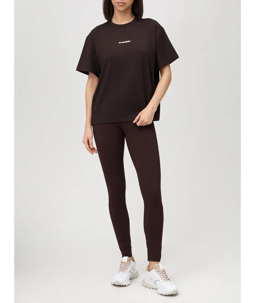 JIL SANDER Коричневая футболка, фото 2