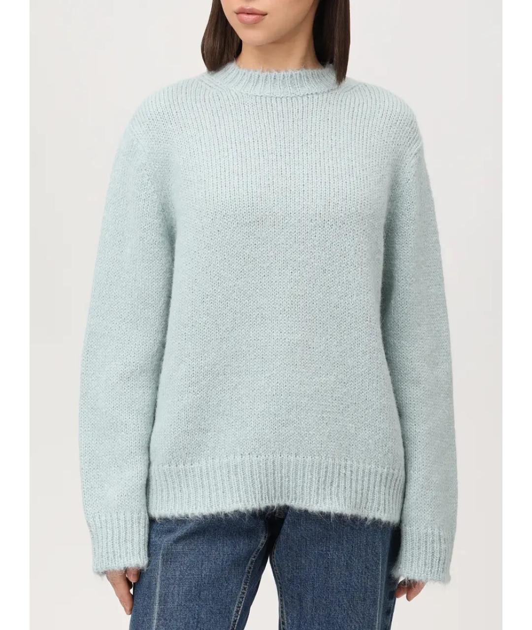 JIL SANDER Зеленый шерстяной джемпер / свитер, фото 4