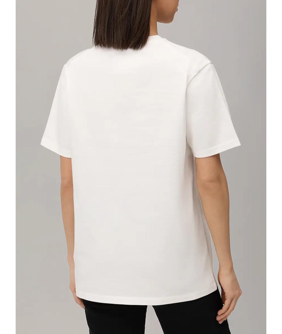 JIL SANDER Белая хлопковая футболка, фото 3