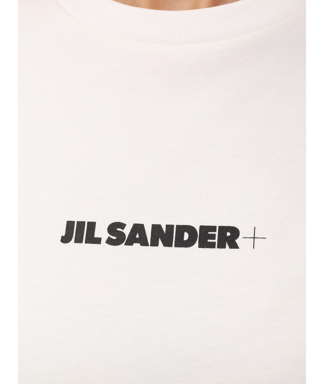 JIL SANDER Белая хлопковая футболка, фото 6