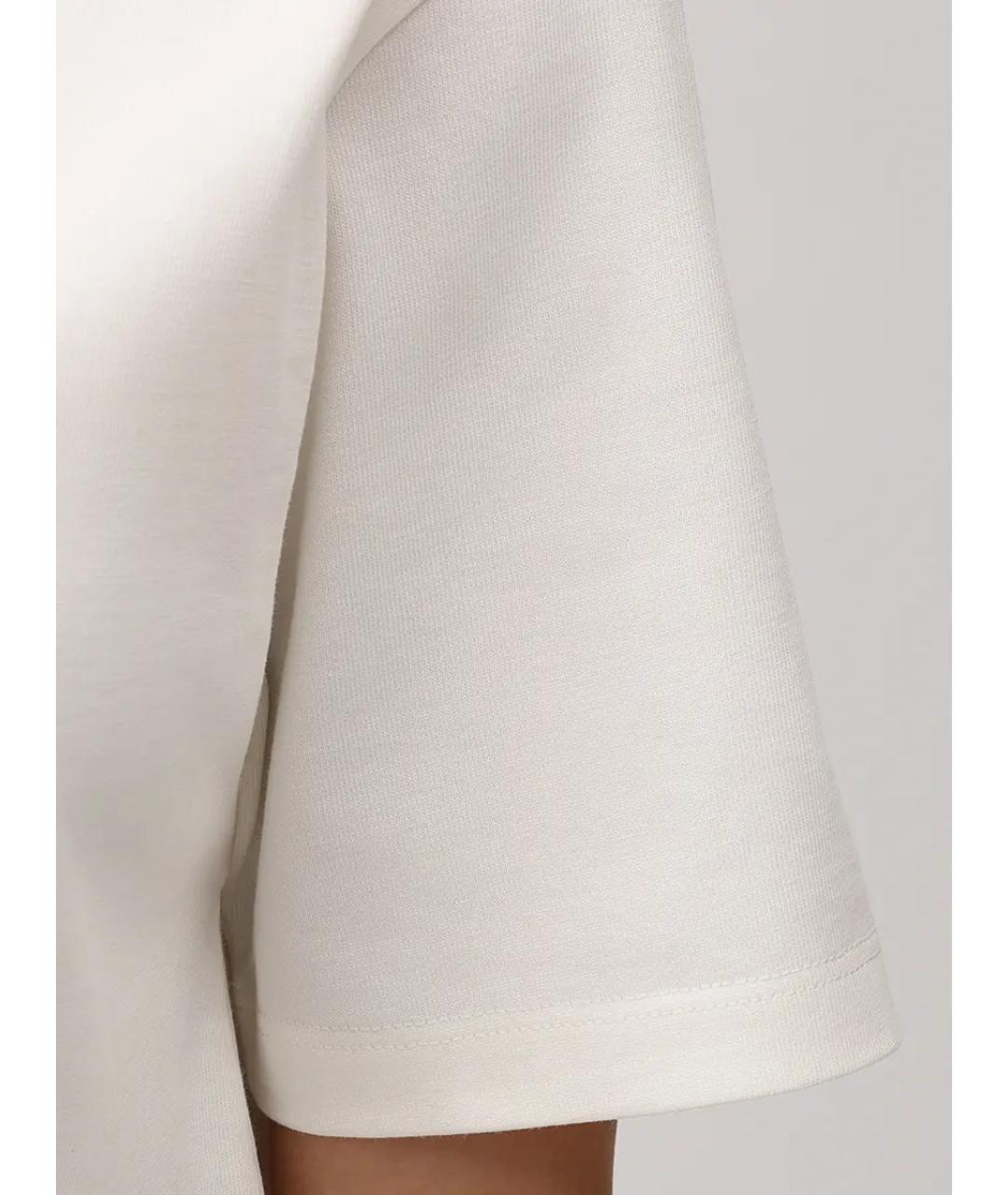 JIL SANDER Белая хлопковая футболка, фото 5