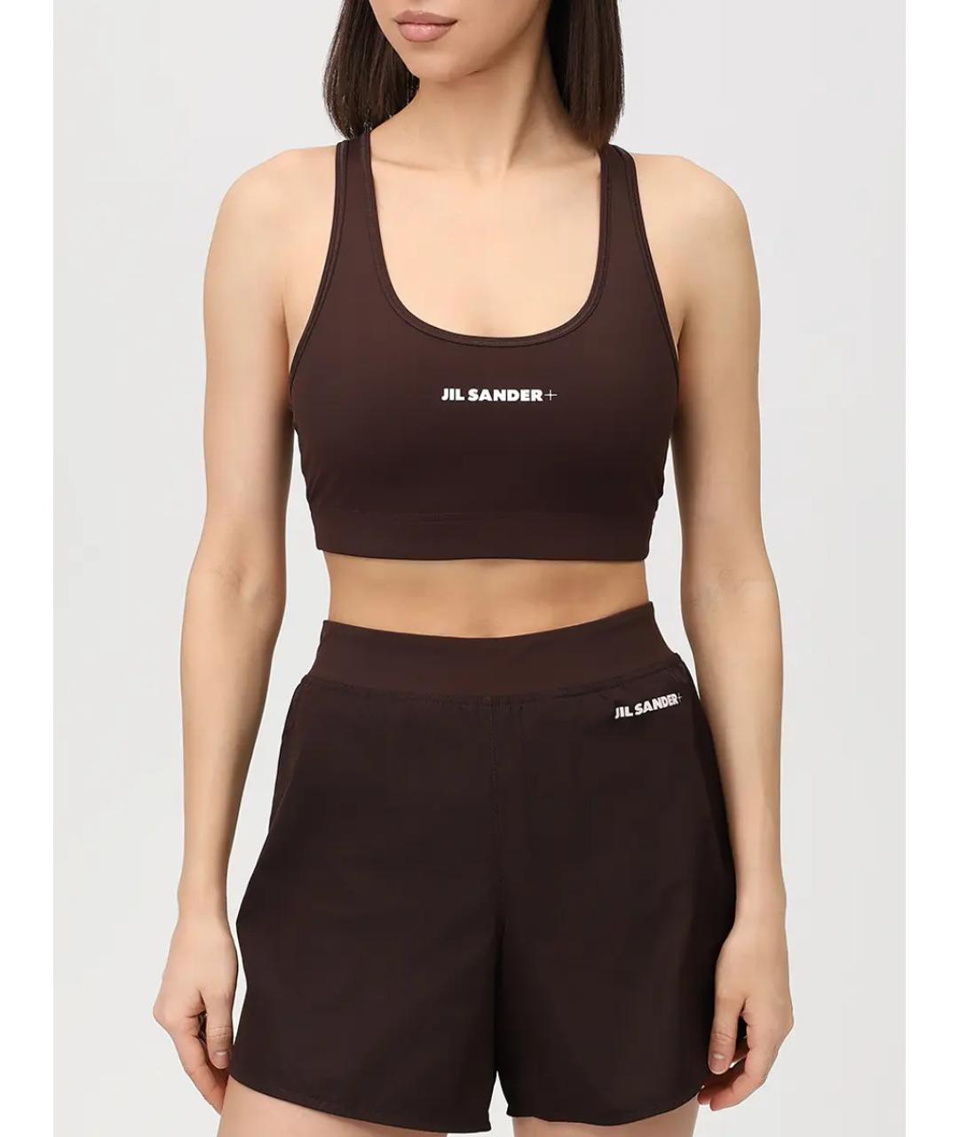 JIL SANDER Коричневая майка, фото 4