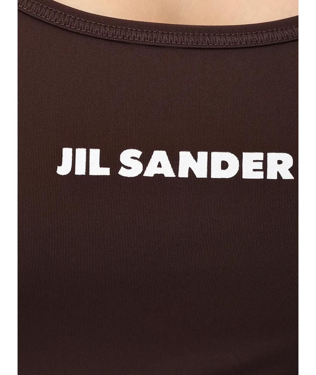 JIL SANDER Коричневая майка, фото 6