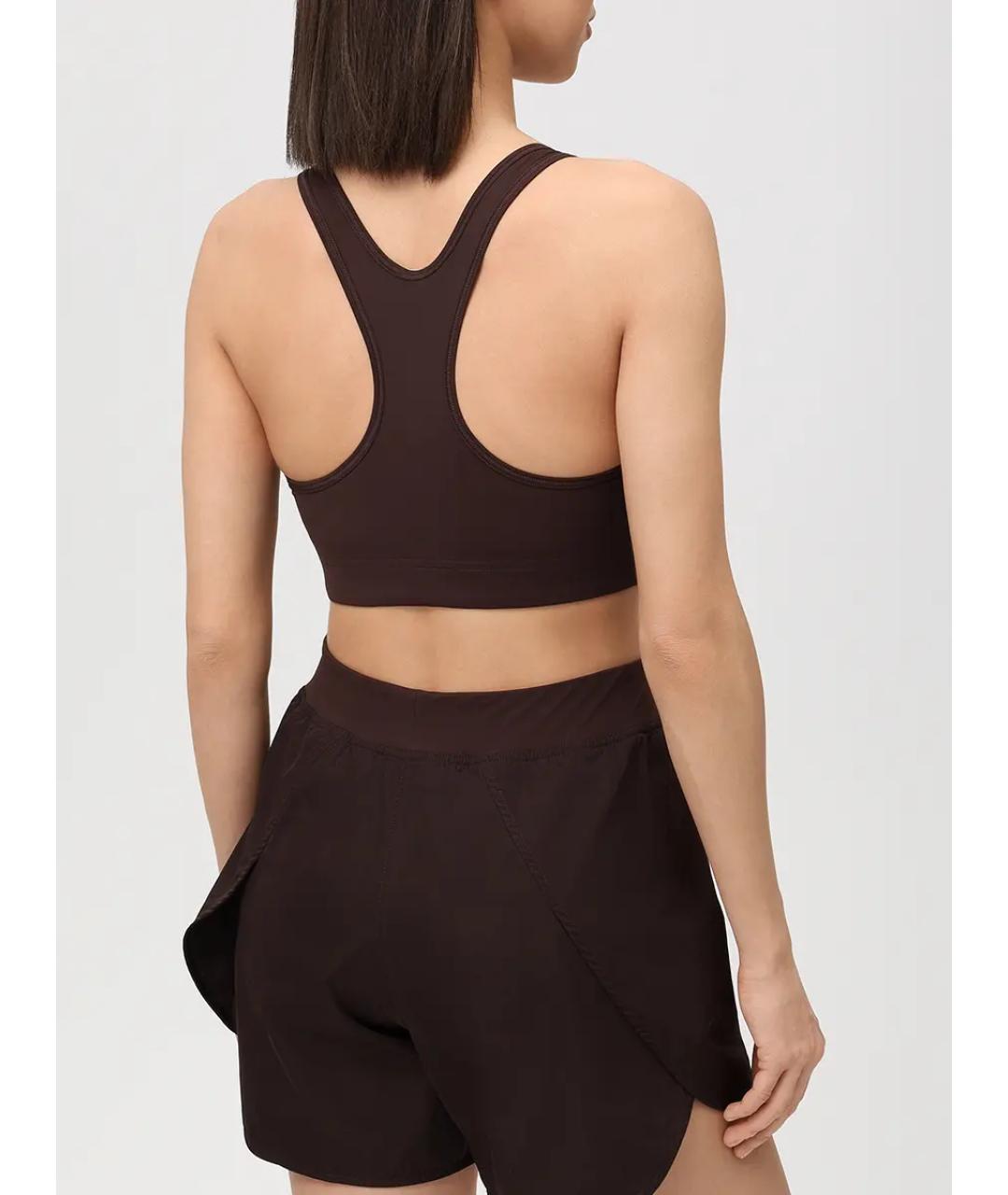 JIL SANDER Коричневая майка, фото 3