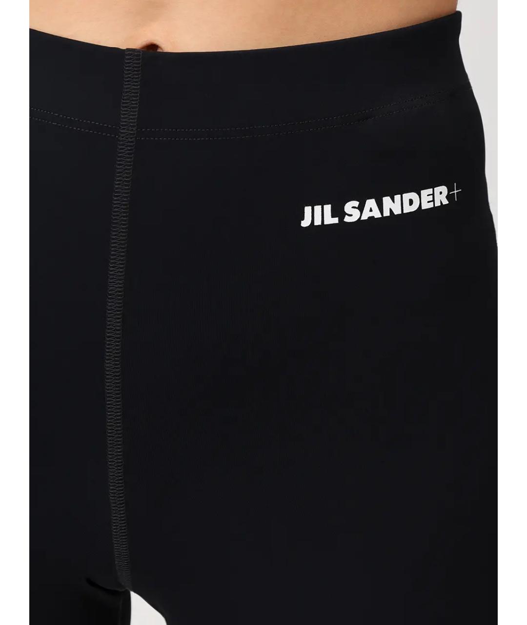 JIL SANDER Черные полиамидовые леггинсы и велосипедки, фото 5