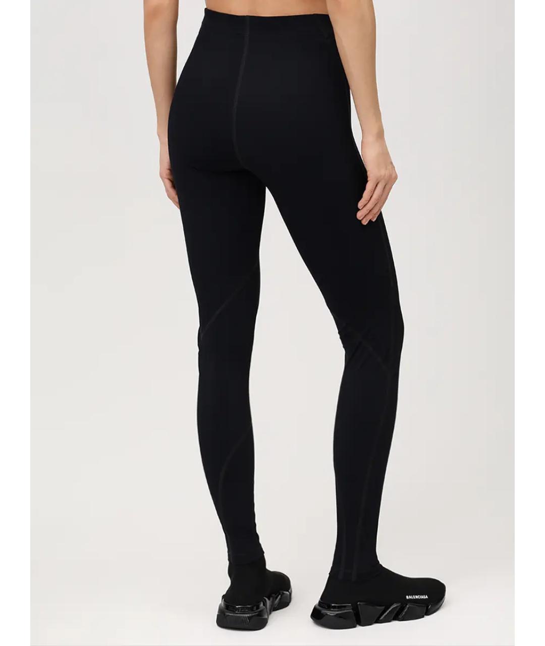 JIL SANDER Черные полиамидовые леггинсы и велосипедки, фото 3