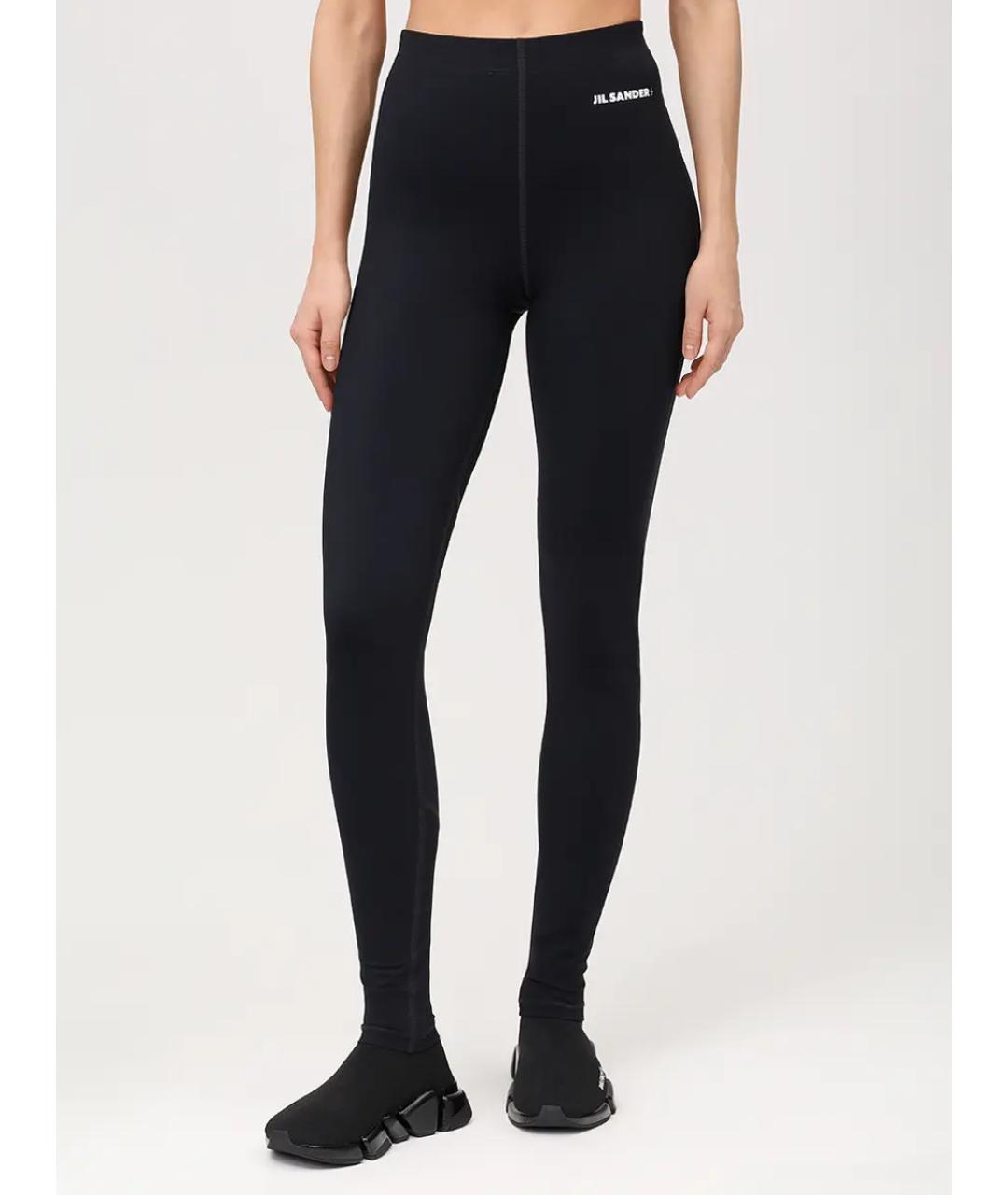 JIL SANDER Черные полиамидовые леггинсы и велосипедки, фото 4