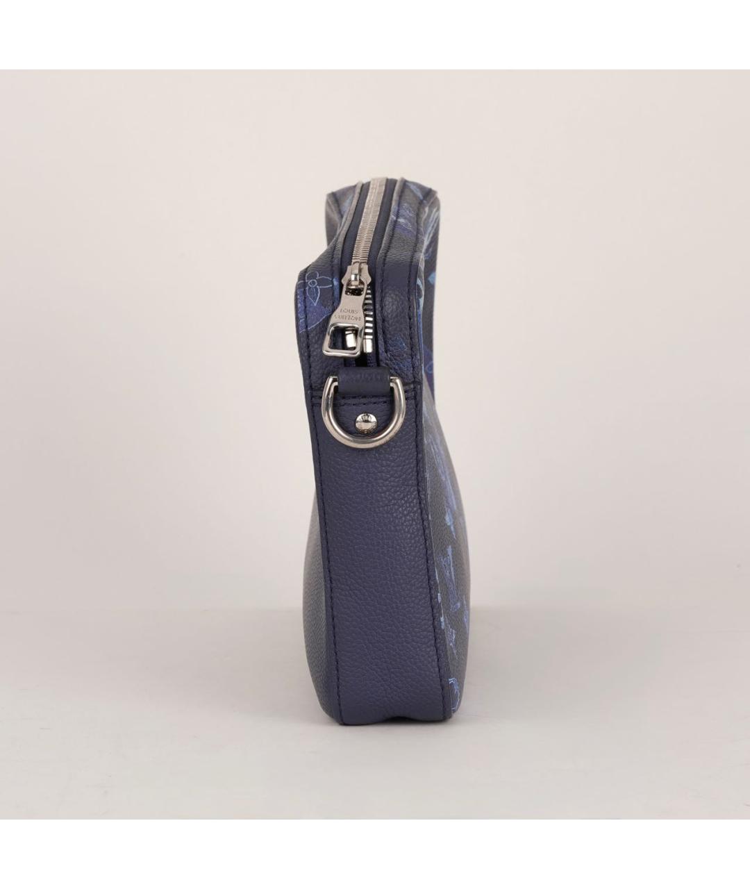LOUIS VUITTON Темно-синяя кожаная сумка на плечо, фото 5