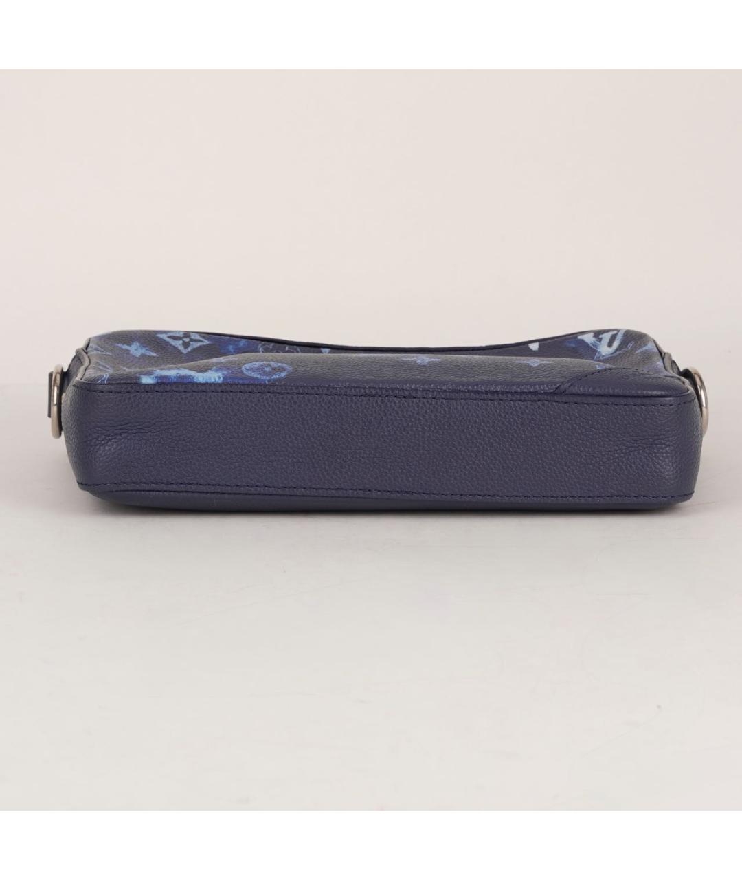 LOUIS VUITTON Темно-синяя кожаная сумка на плечо, фото 6