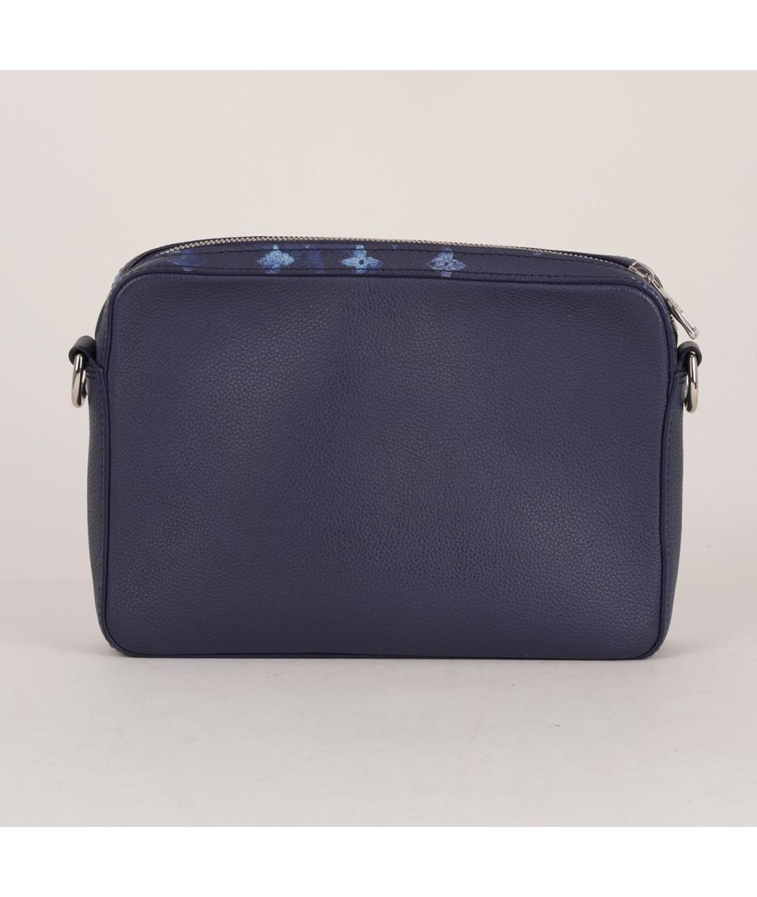 LOUIS VUITTON Темно-синяя кожаная сумка на плечо, фото 3