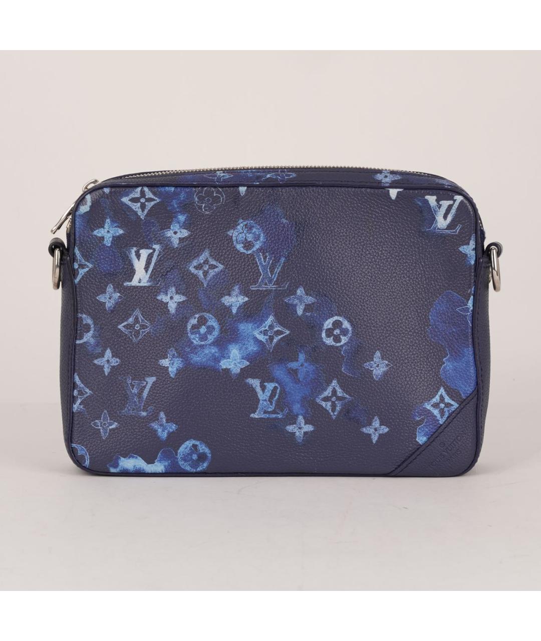 LOUIS VUITTON Темно-синяя кожаная сумка на плечо, фото 2