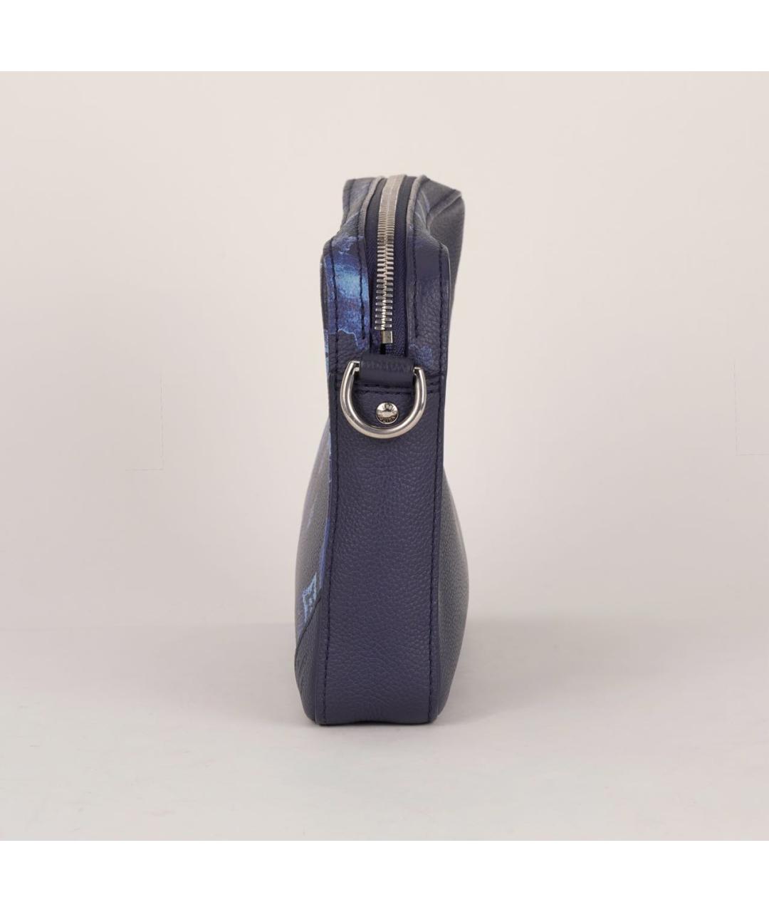 LOUIS VUITTON Темно-синяя кожаная сумка на плечо, фото 4
