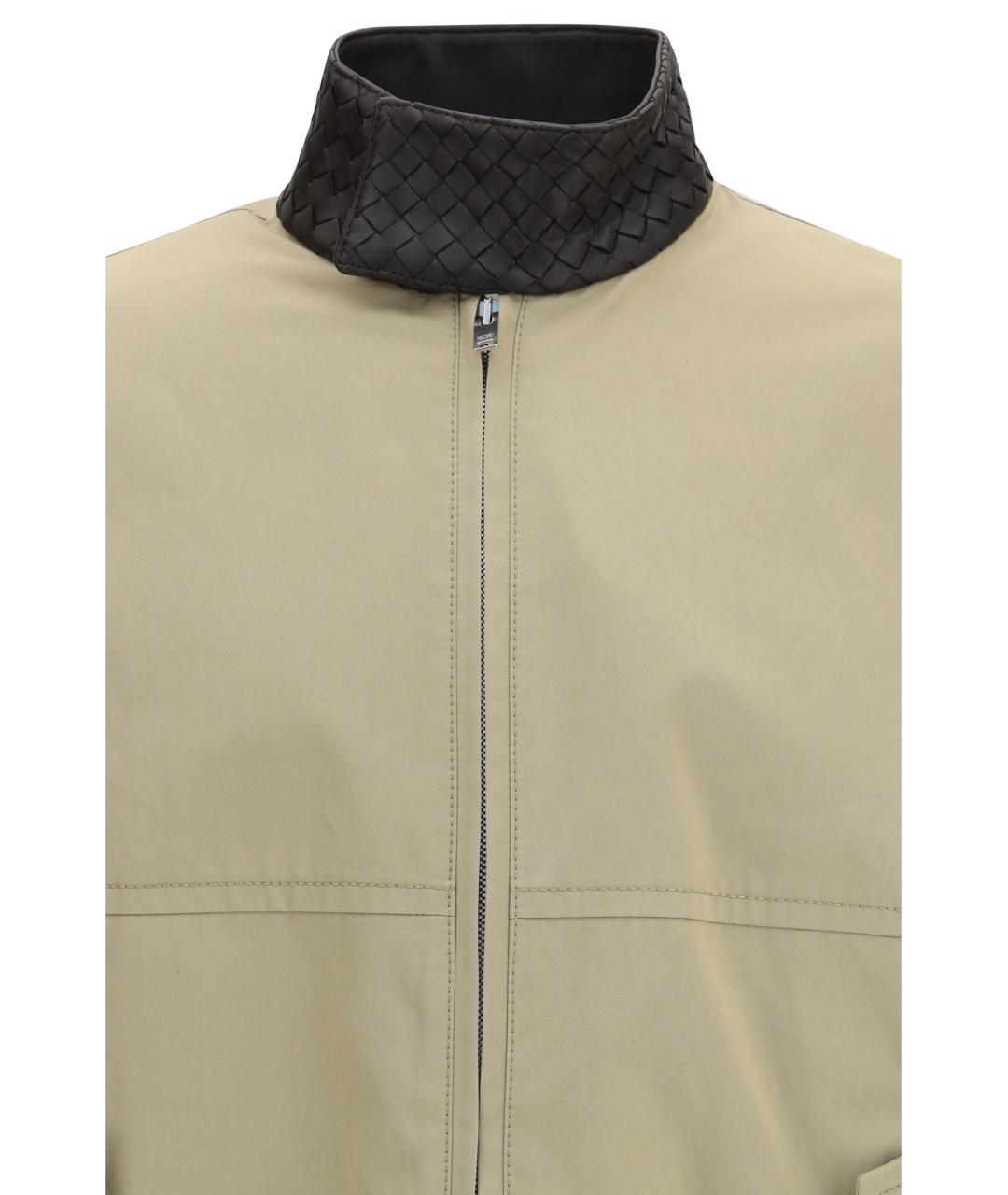 BOTTEGA VENETA Бежевая хлопковая куртка, фото 3