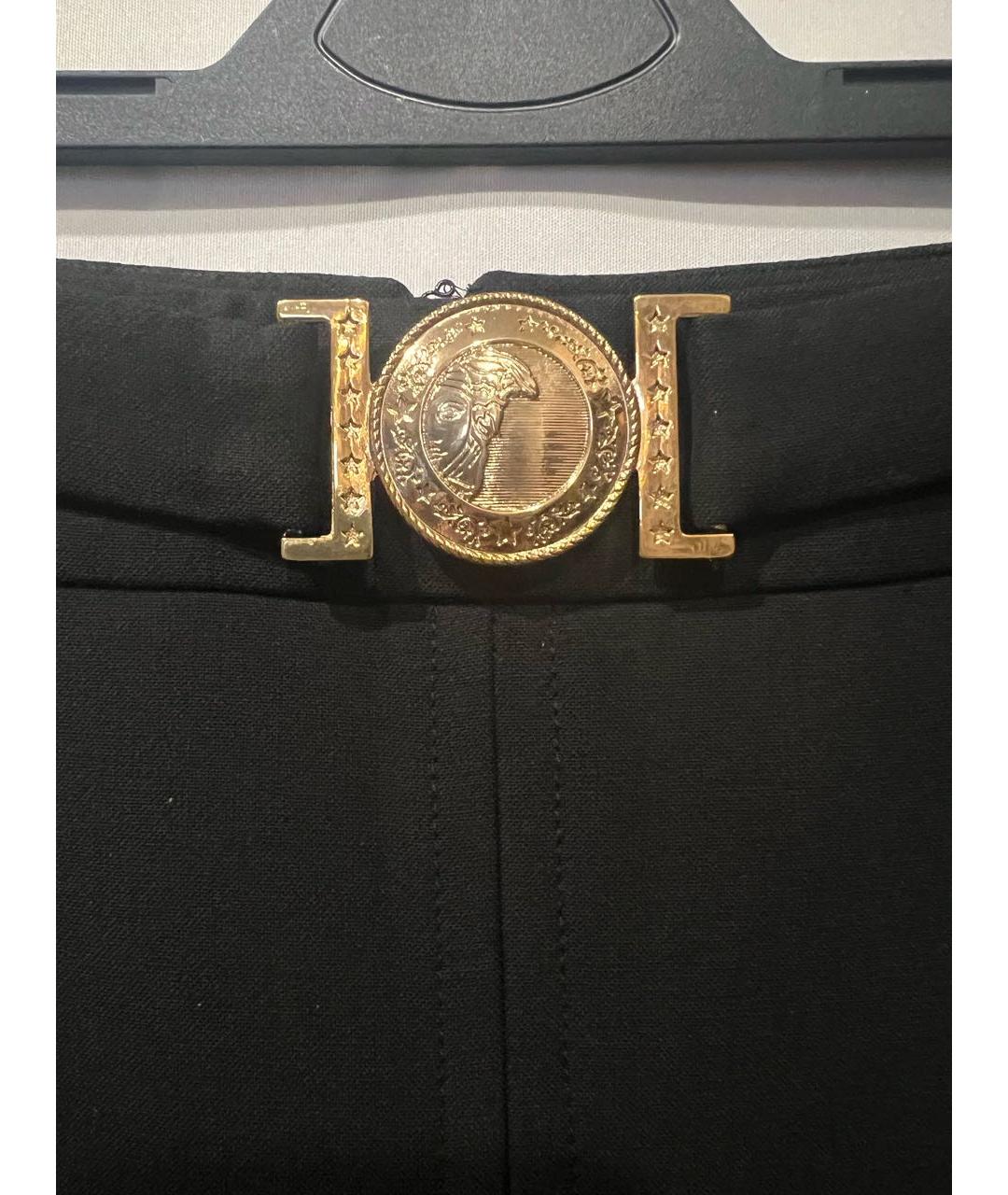 VERSACE Черная вискозная юбка миди, фото 2