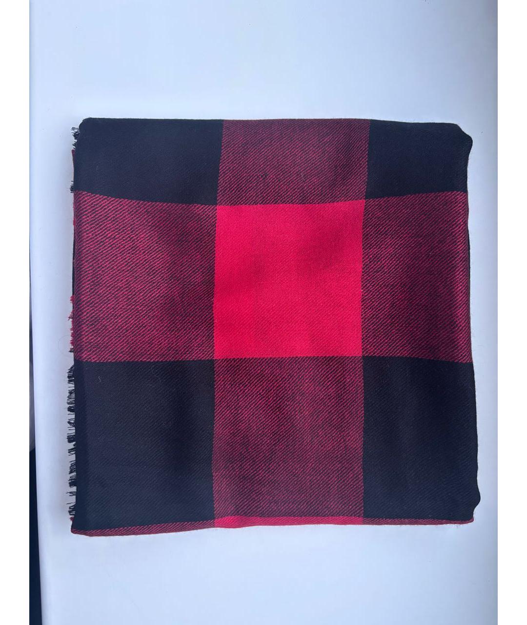 SANDRO Красный шерстяной шарф, фото 5