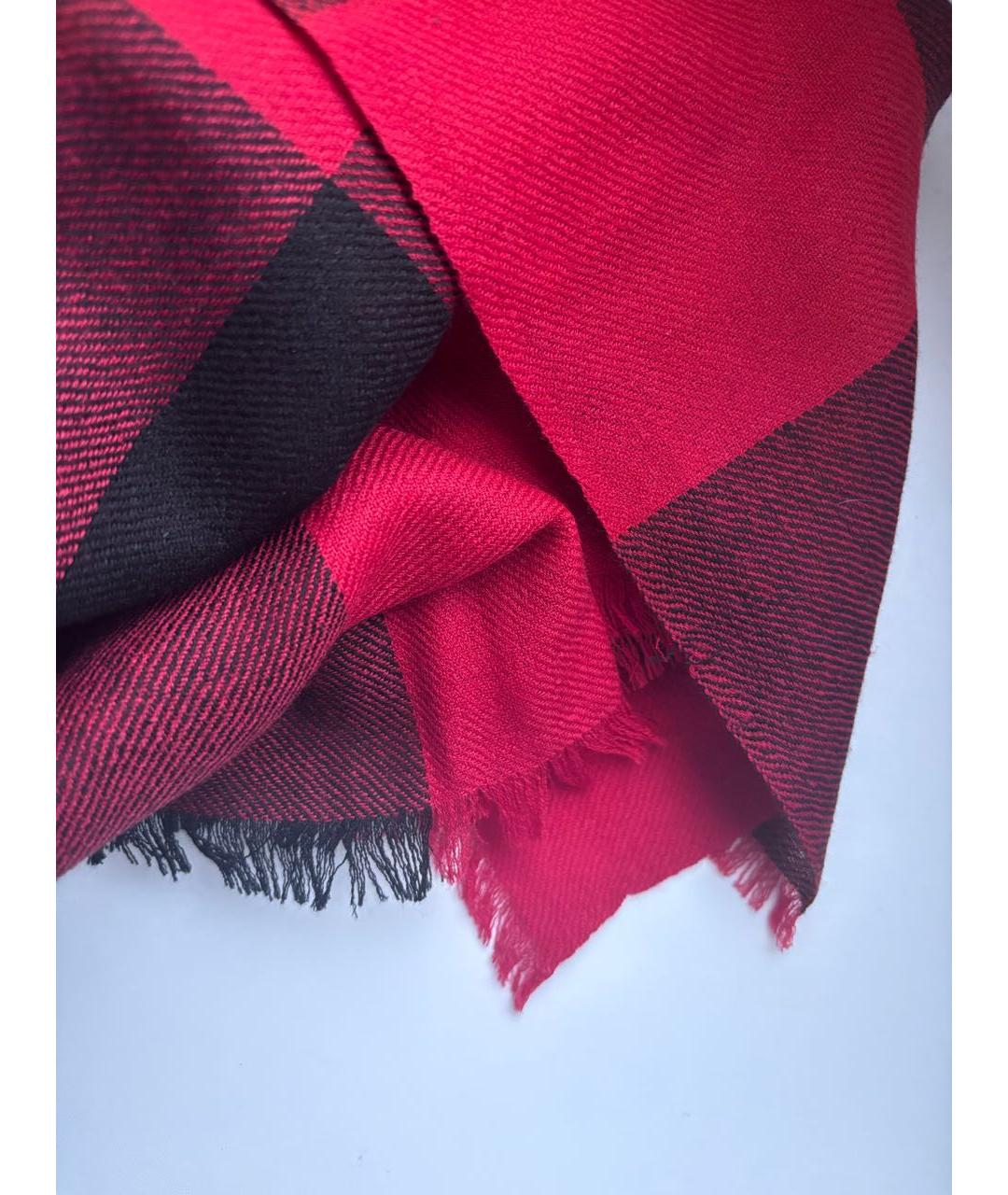 SANDRO Красный шерстяной шарф, фото 3