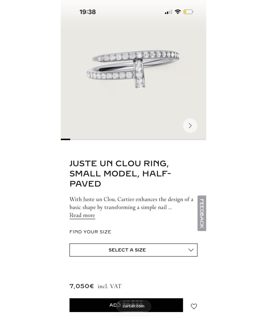 CARTIER Белое кольцо из белого золота, фото 4