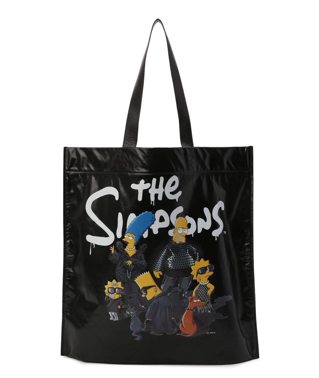 BALENCIAGA Черная кожаная сумка тоут, фото 1