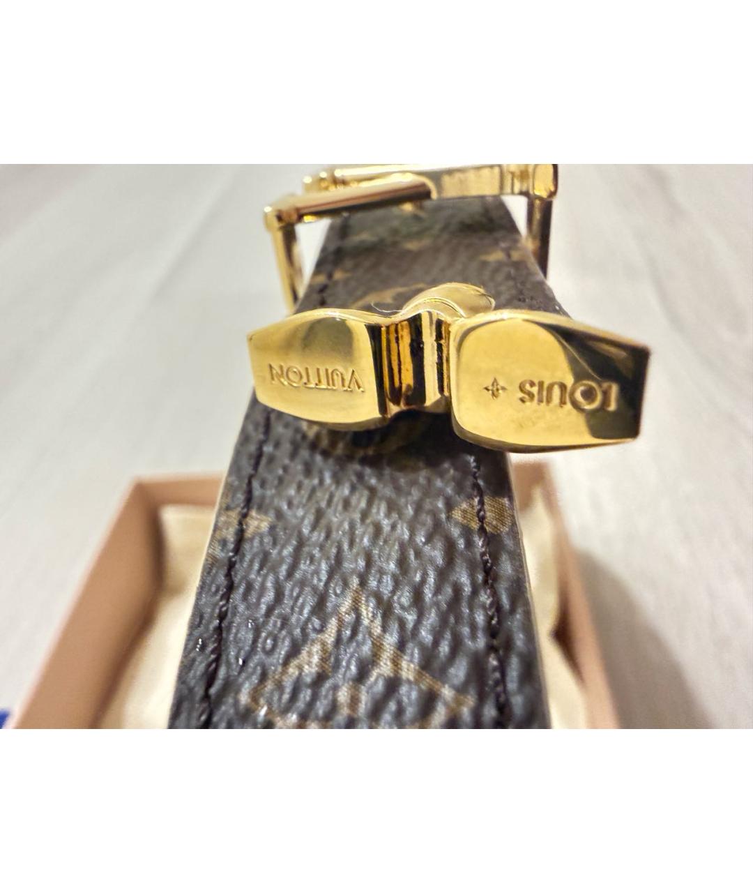 LOUIS VUITTON Коричневый кожаный ремень, фото 2