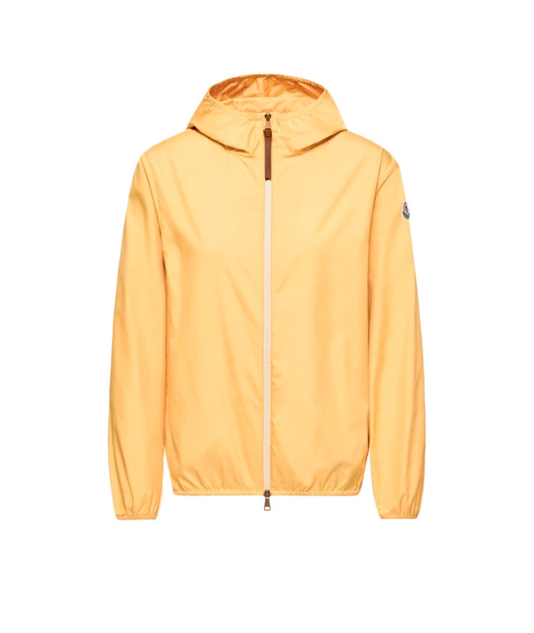 MONCLER Желтая полиэстеровая куртка, фото 1