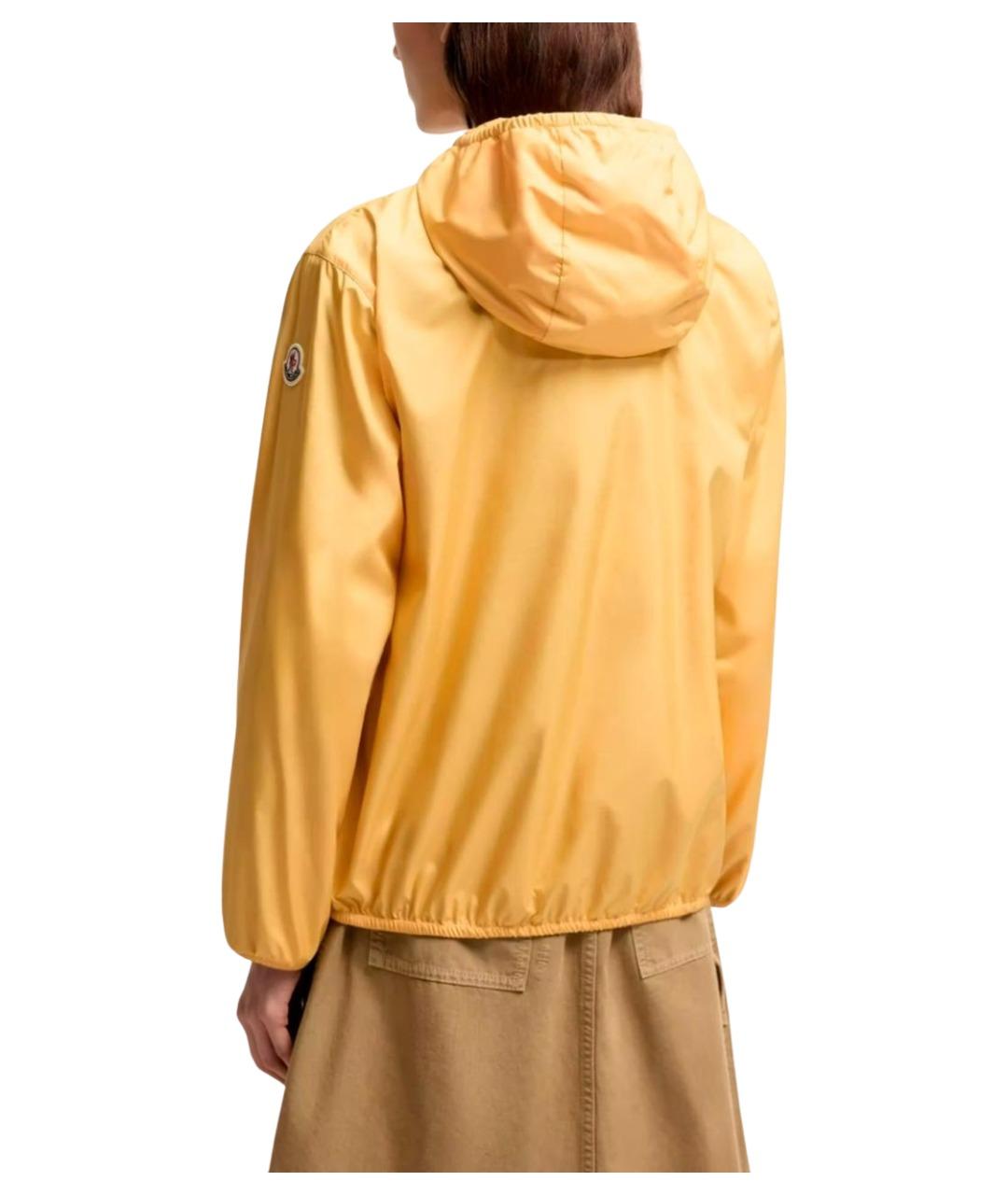 MONCLER Желтая полиэстеровая куртка, фото 3