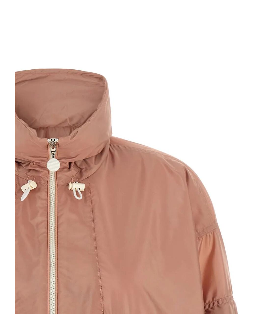 MONCLER Розовая полиамидовая куртка, фото 4