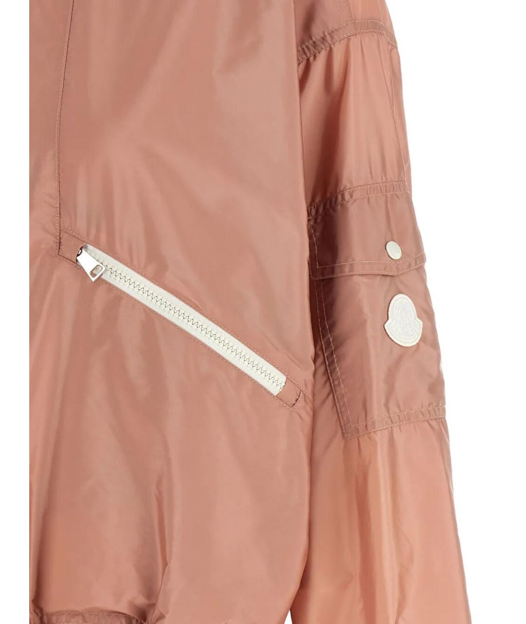 MONCLER Розовая полиамидовая куртка, фото 3