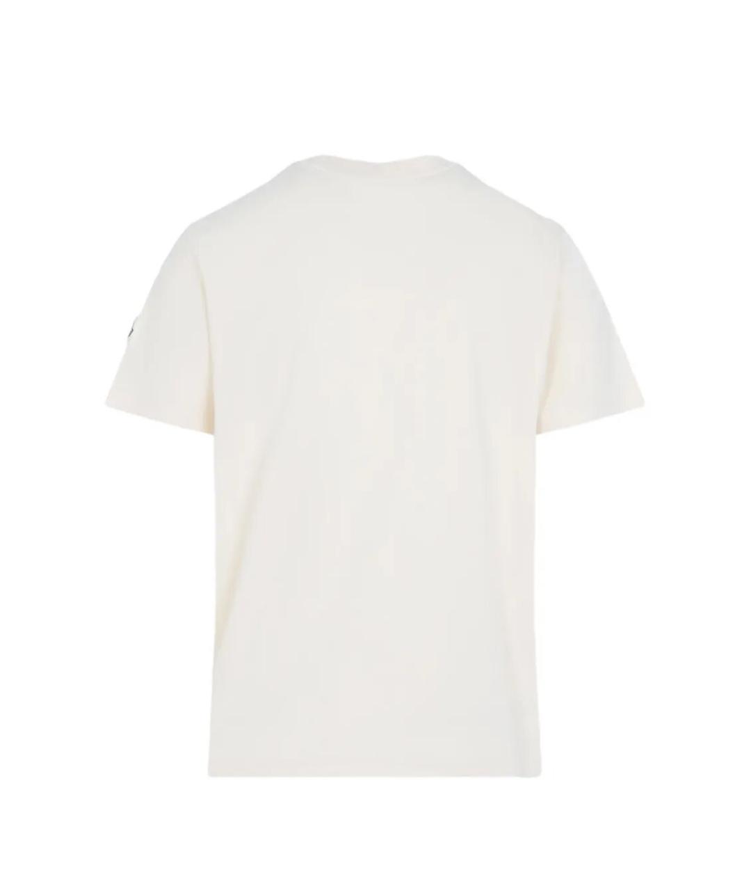 MONCLER Белая хлопковая футболка, фото 2