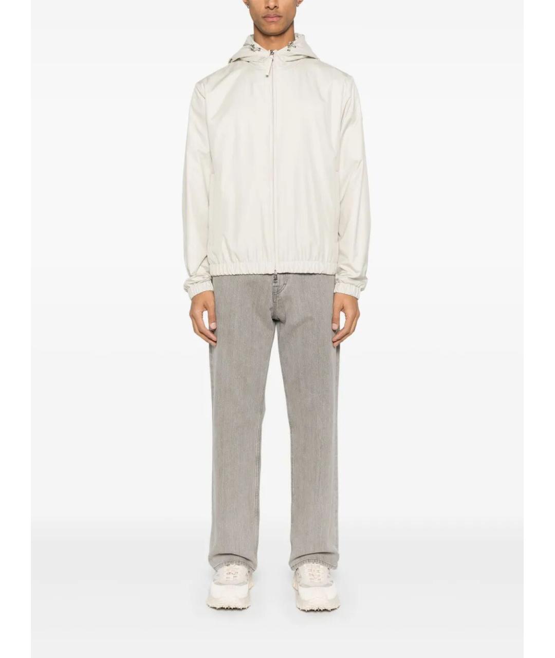 MONCLER Бежевая полиэстеровая куртка, фото 2