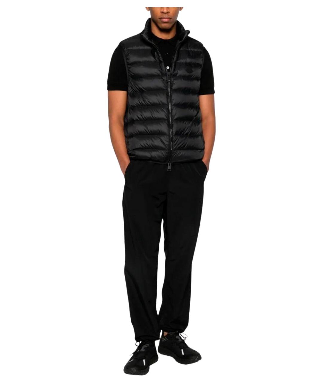 MONCLER Черный полиамидовый жилет, фото 2