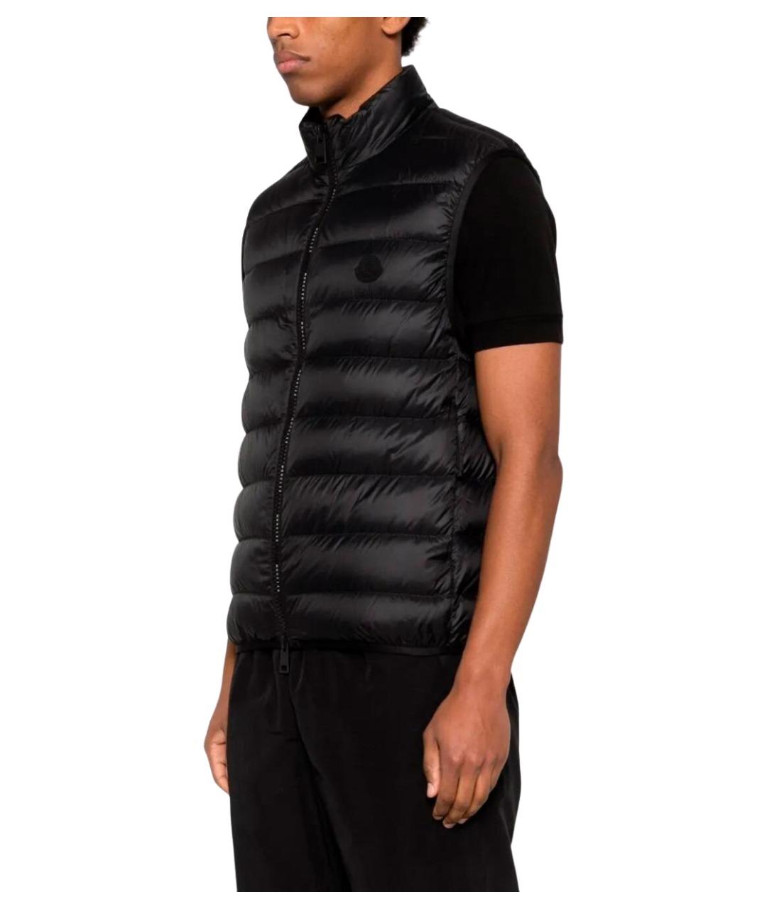 MONCLER Черный полиамидовый жилет, фото 4