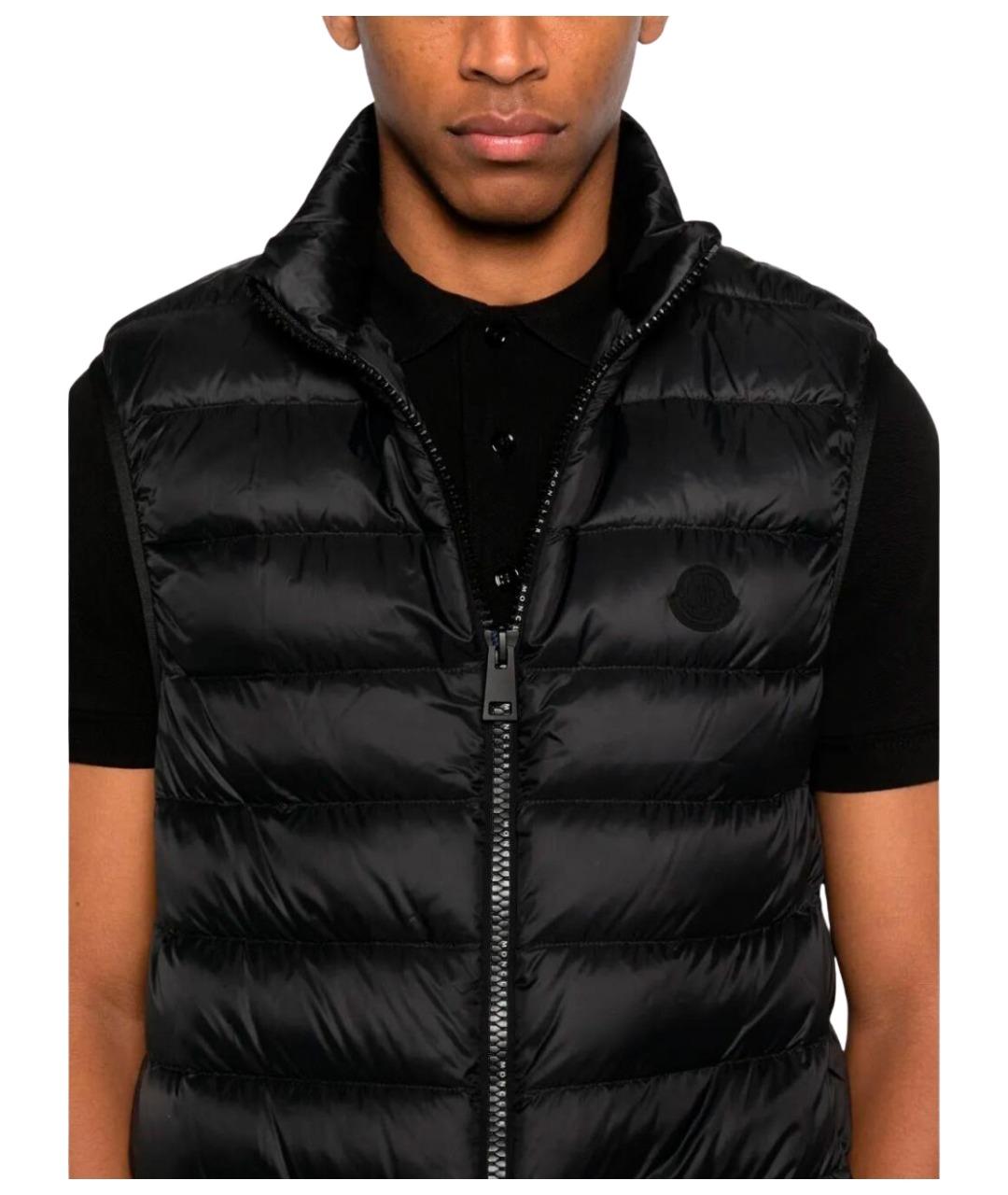 MONCLER Черный полиамидовый жилет, фото 3