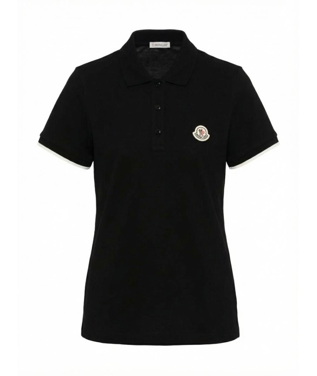 MONCLER Черная хлопковая футболка, фото 1