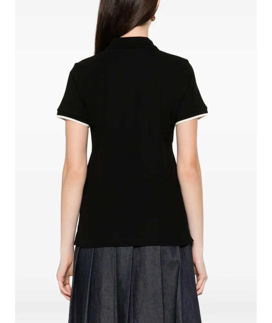 MONCLER Черная хлопковая футболка, фото 3