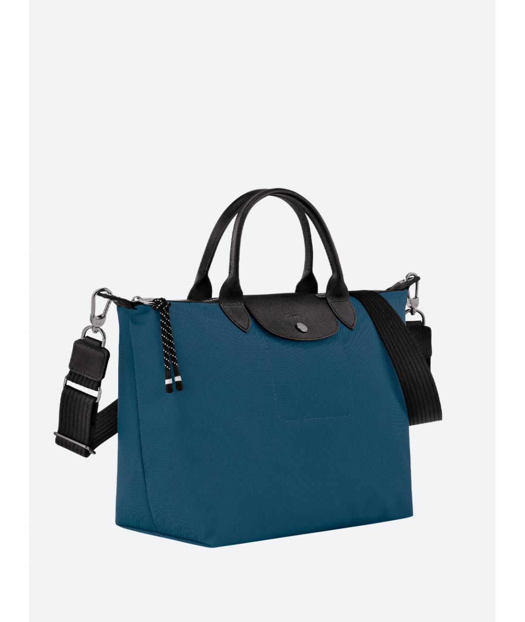 LONGCHAMP Синяя синтетическая сумка тоут, фото 3