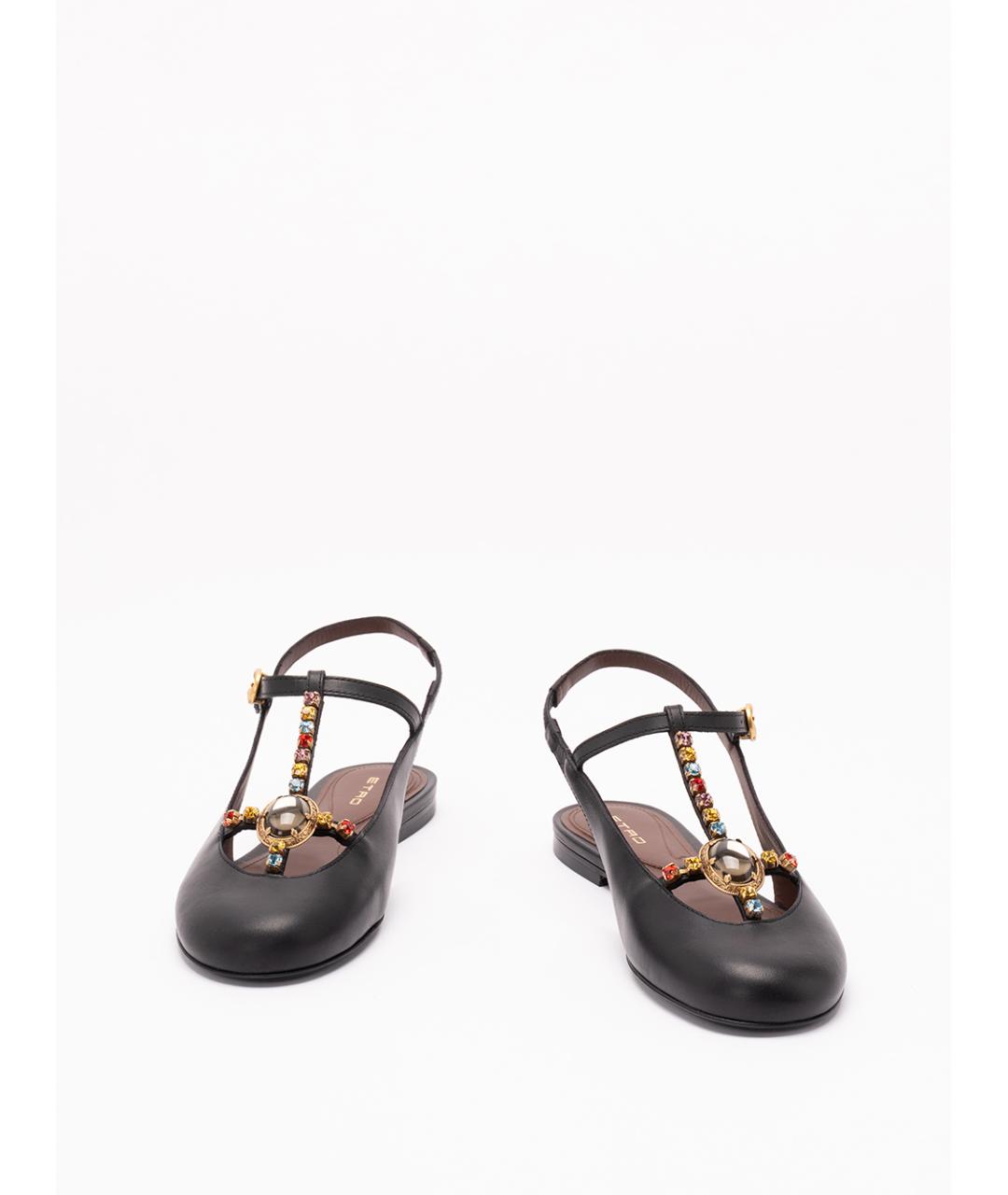 ETRO Черные кожаные балетки, фото 2