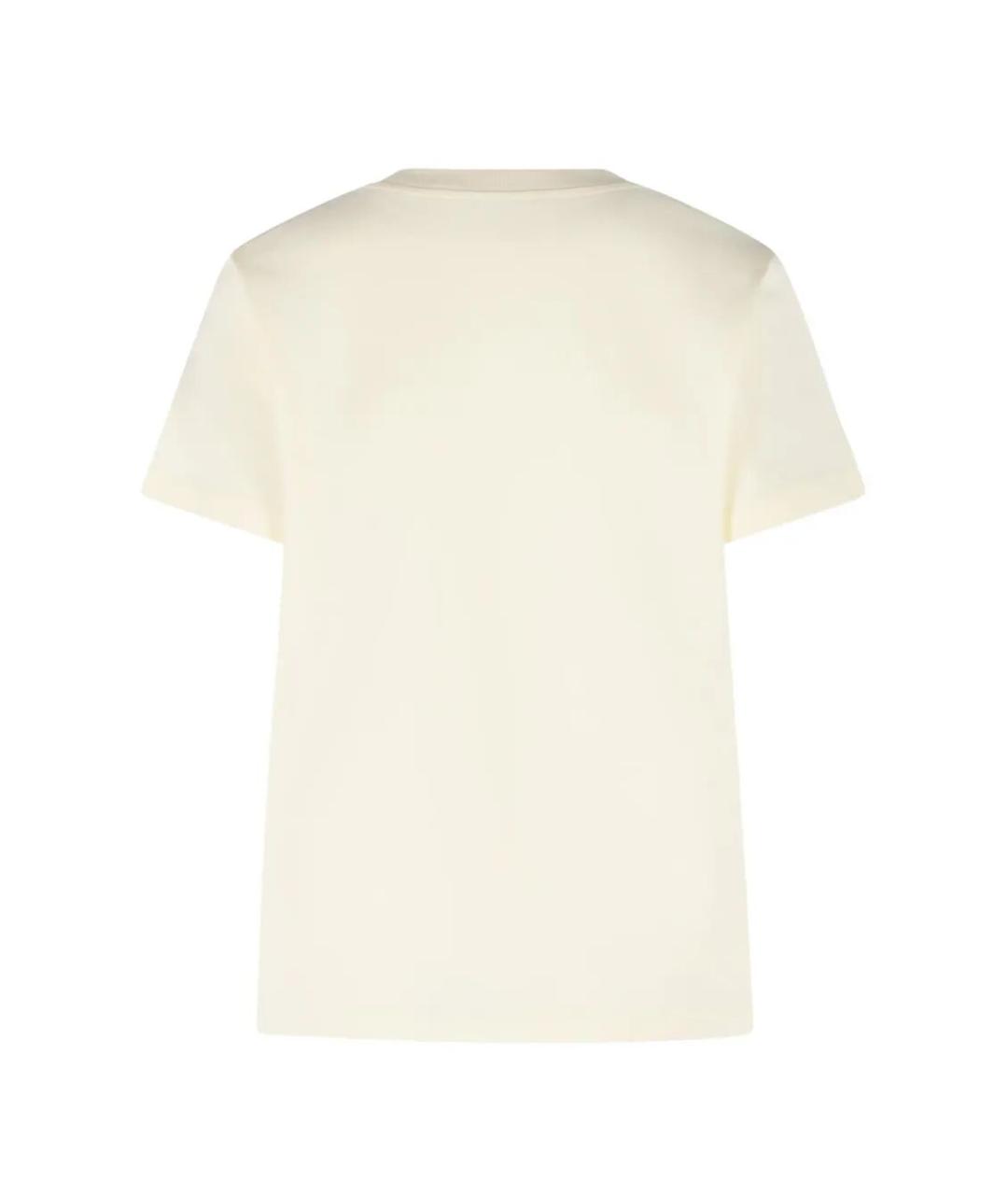 MONCLER Белая хлопковая футболка, фото 3