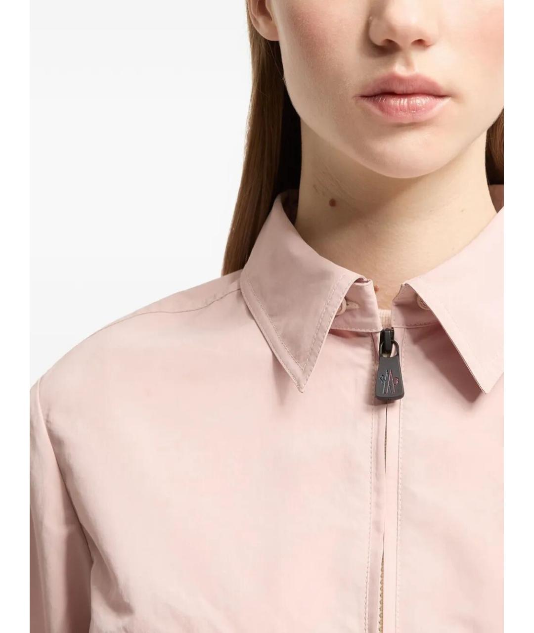 MONCLER GRENOBLE Розовая полиэстеровая куртка, фото 5