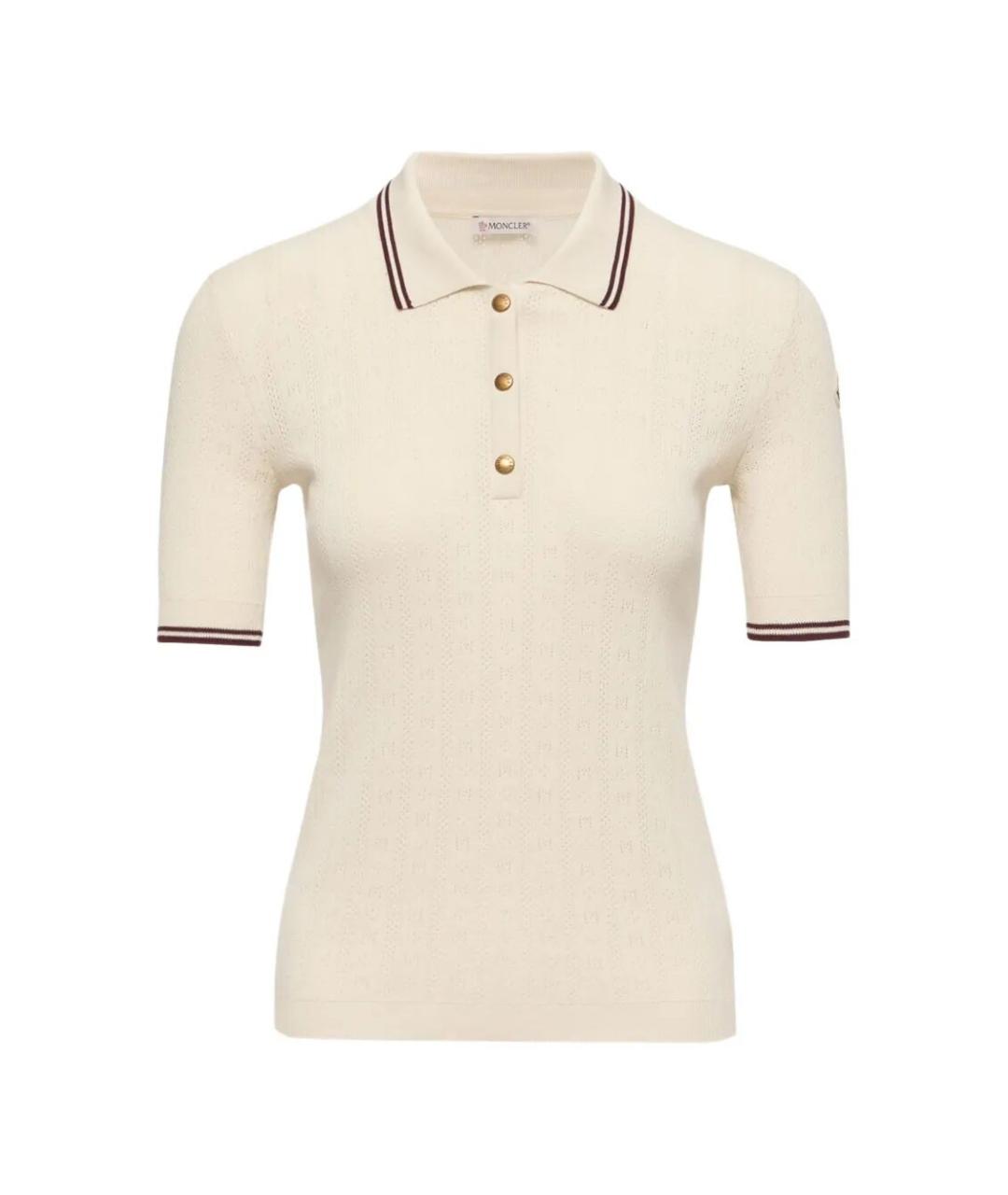 MONCLER Белая хлопковая футболка, фото 1