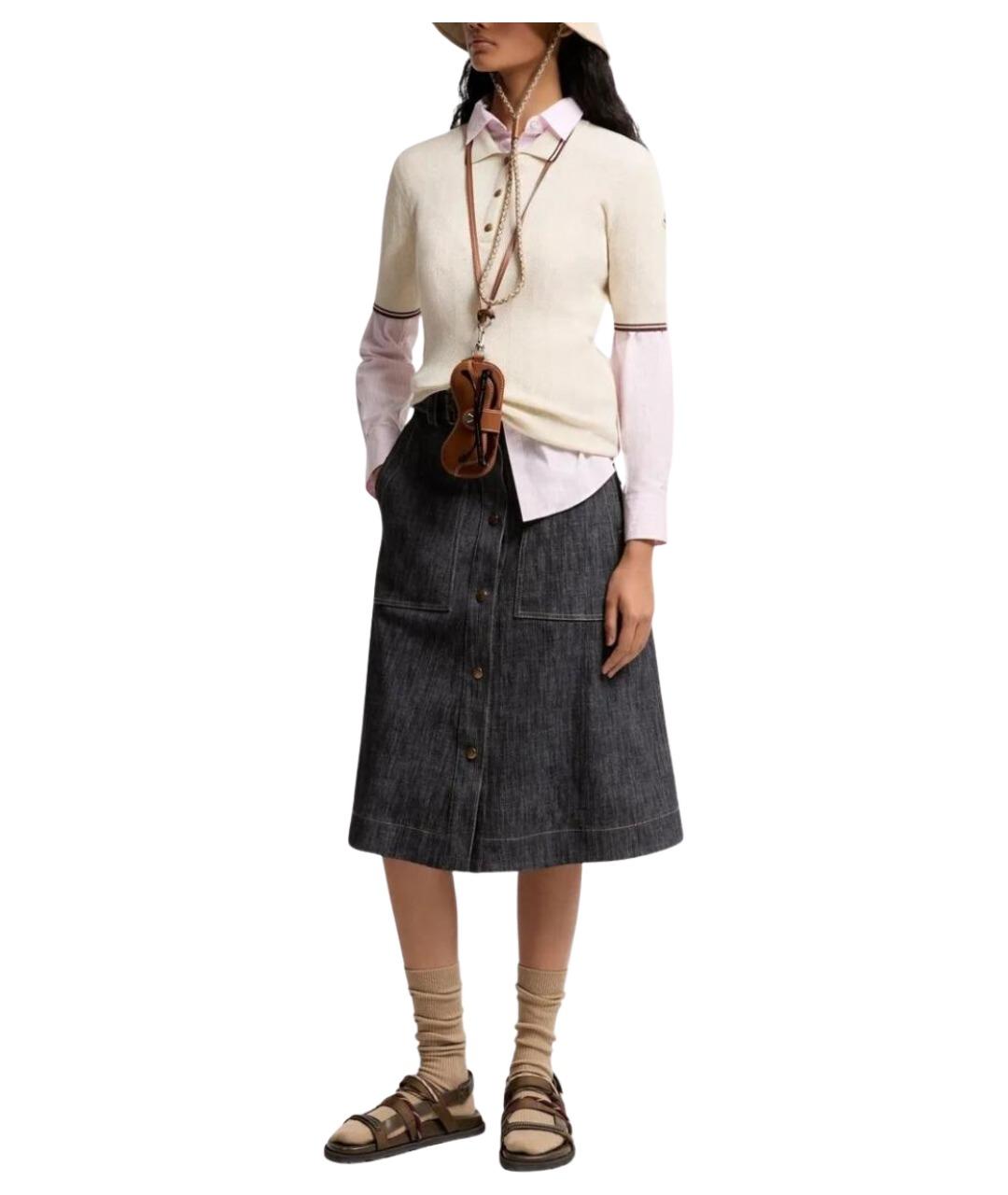 MONCLER Белая хлопковая футболка, фото 2