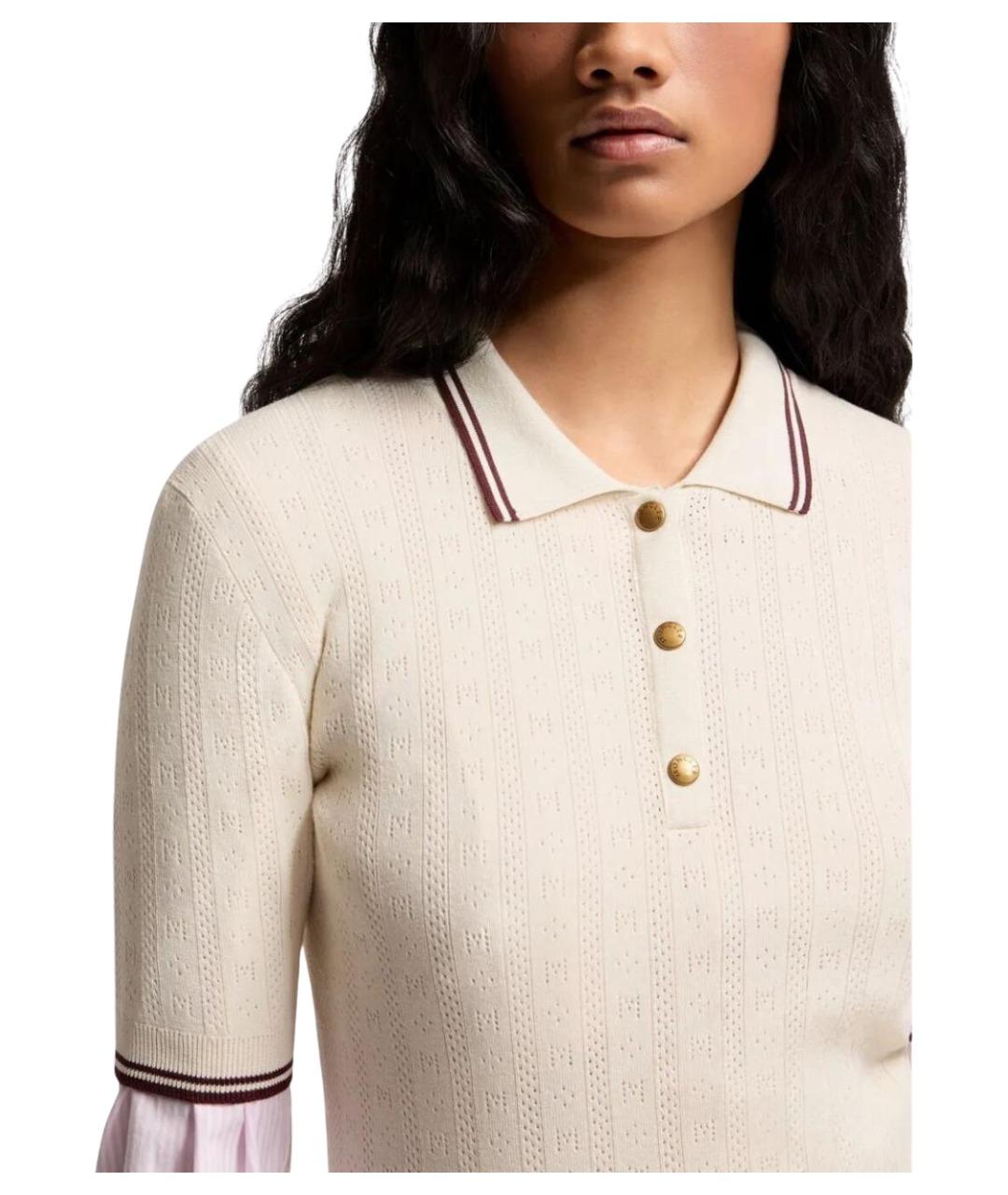 MONCLER Белая хлопковая футболка, фото 4