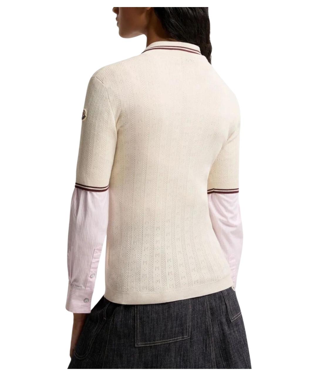 MONCLER Белая хлопковая футболка, фото 5