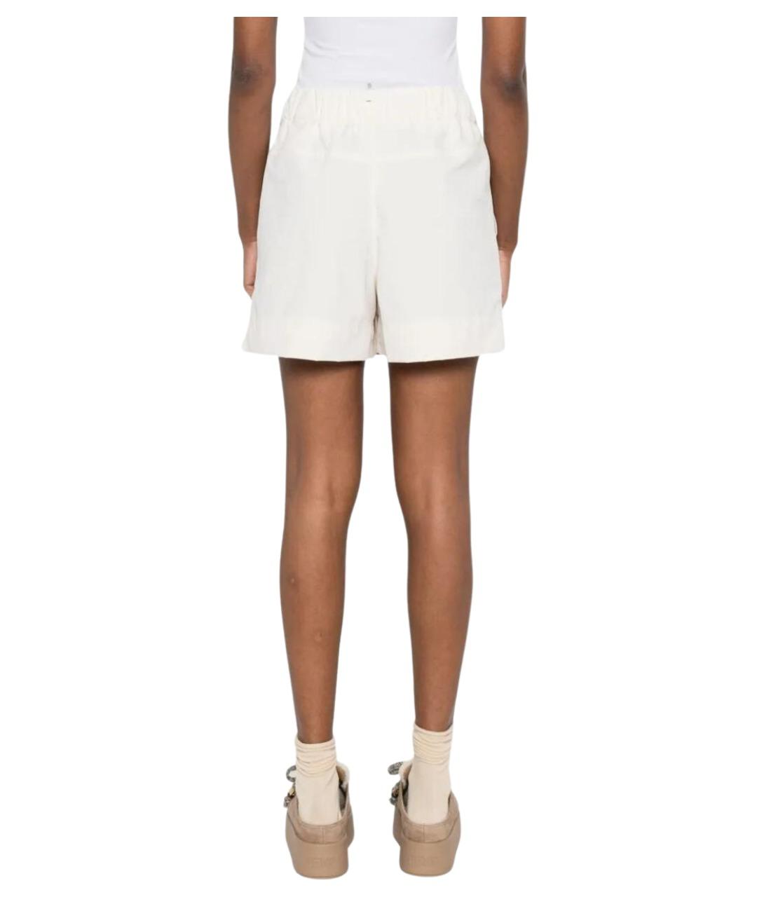 MONCLER GRENOBLE Белые полиэстеровые шорты, фото 4