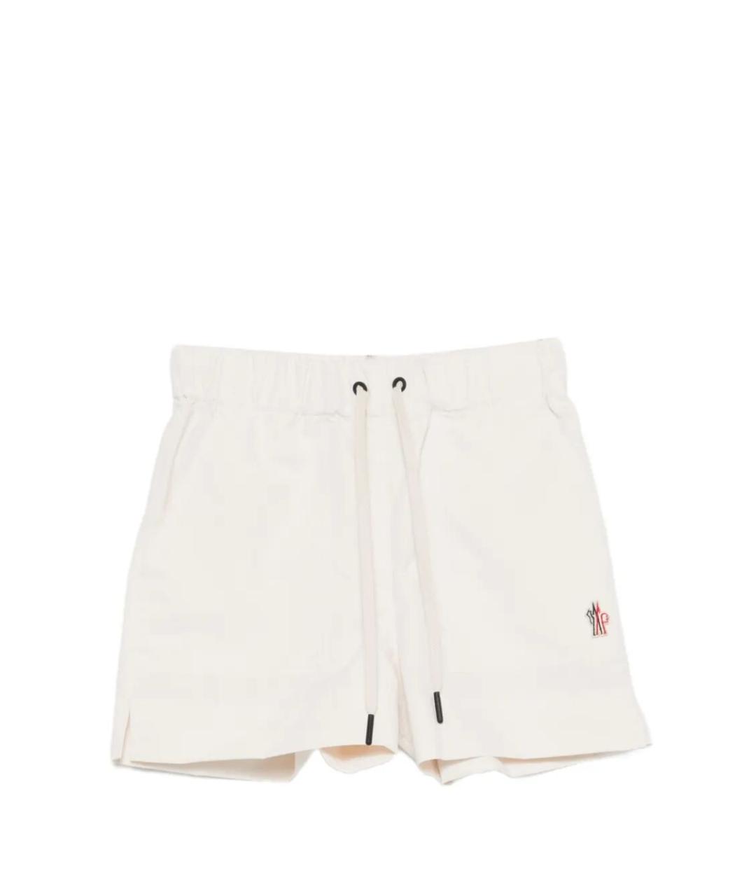 MONCLER GRENOBLE Белые полиэстеровые шорты, фото 1